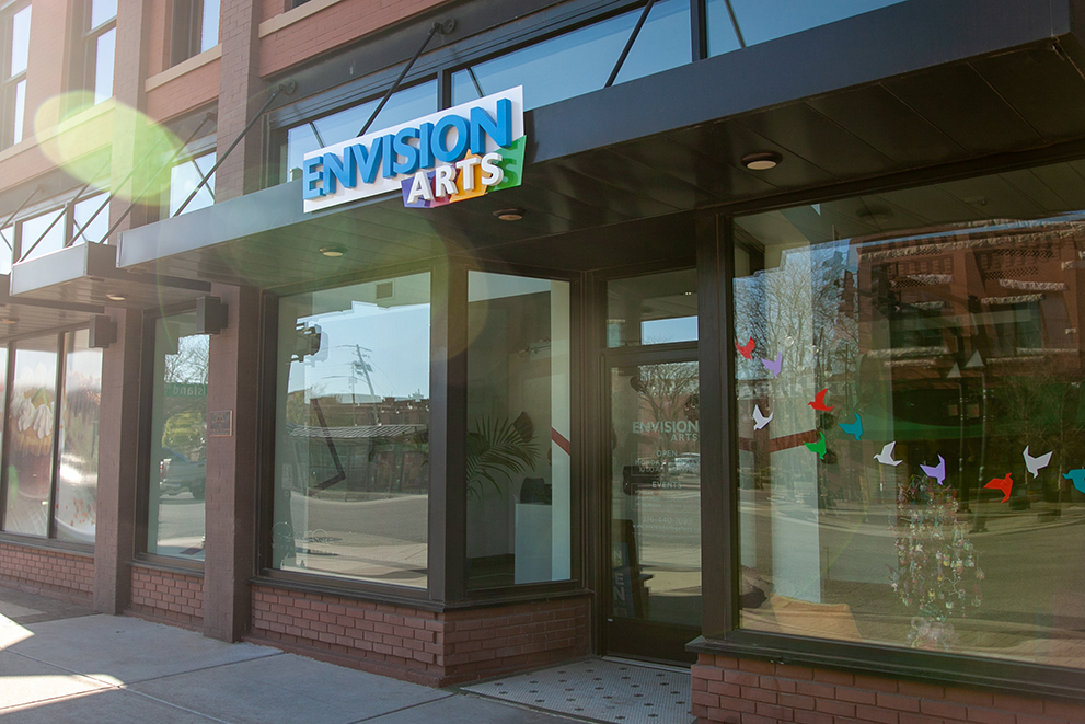 Exterior image of the Envision Arts Gallery.